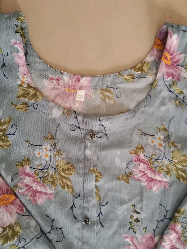 Floral Print Kurta 40 લંબાઈ