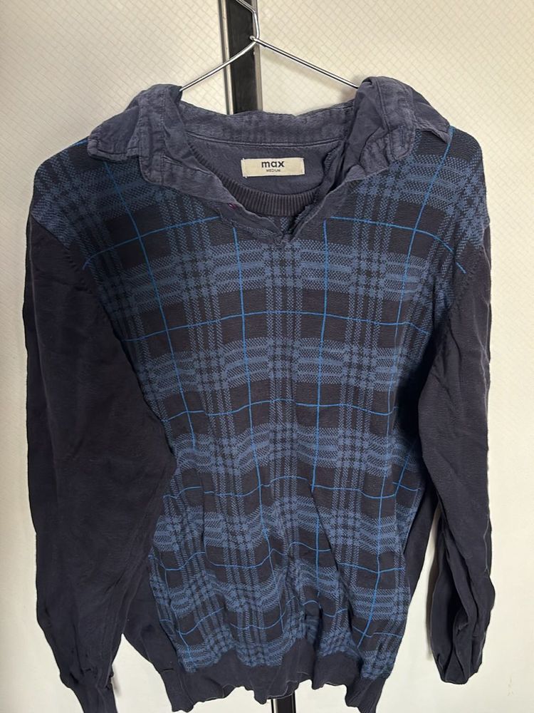 Mens Collar Sweater