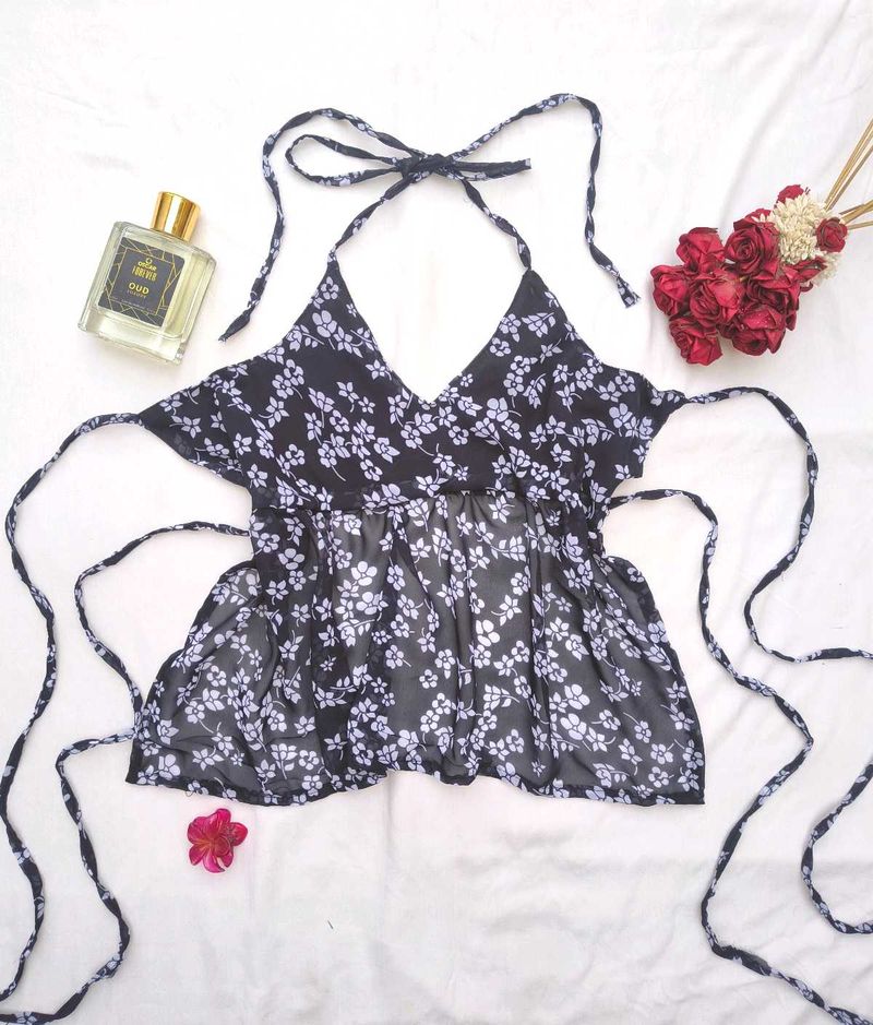Fairycore y2k halter Backless top 🌷