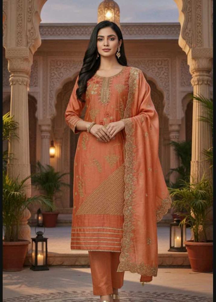 Beautiful Unstitched Cotton Dress Material