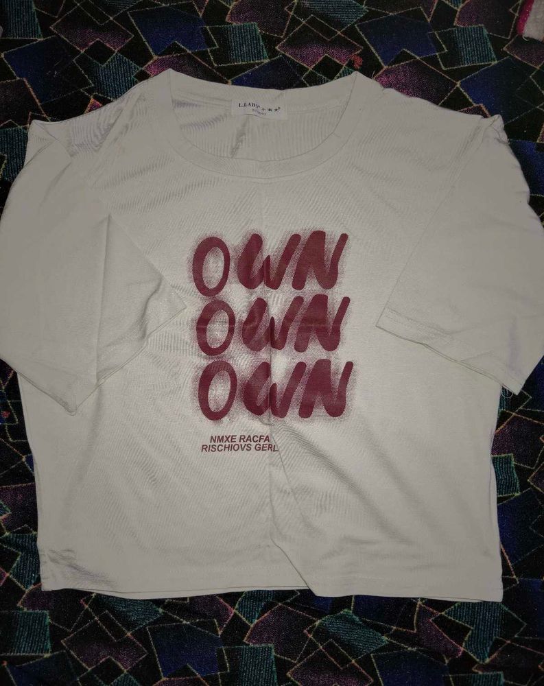Graphic Print White Tee