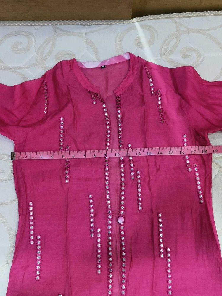 Embellished 2 piece Pink Festive Kurta