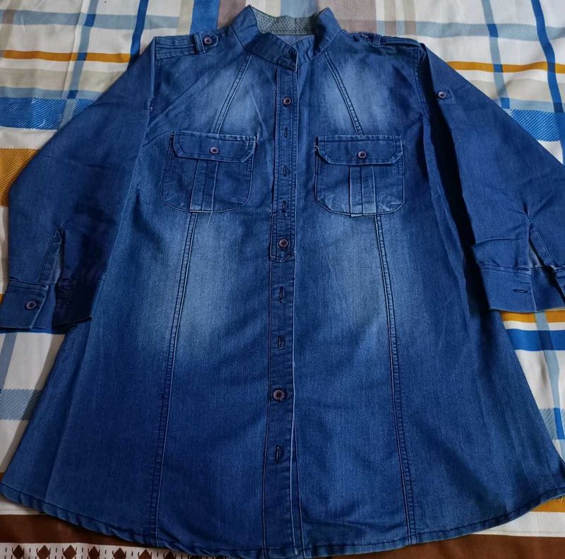 Women's Denim Tunic Top
