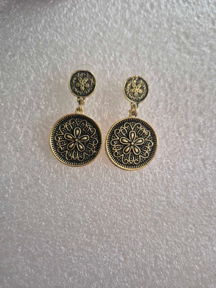 Vintage Floral Drop Earrings - Unused