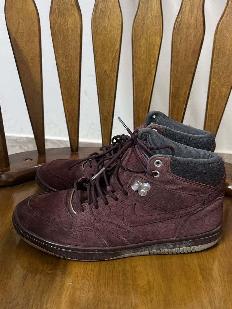Men's Burgundy High-Top Sneakers