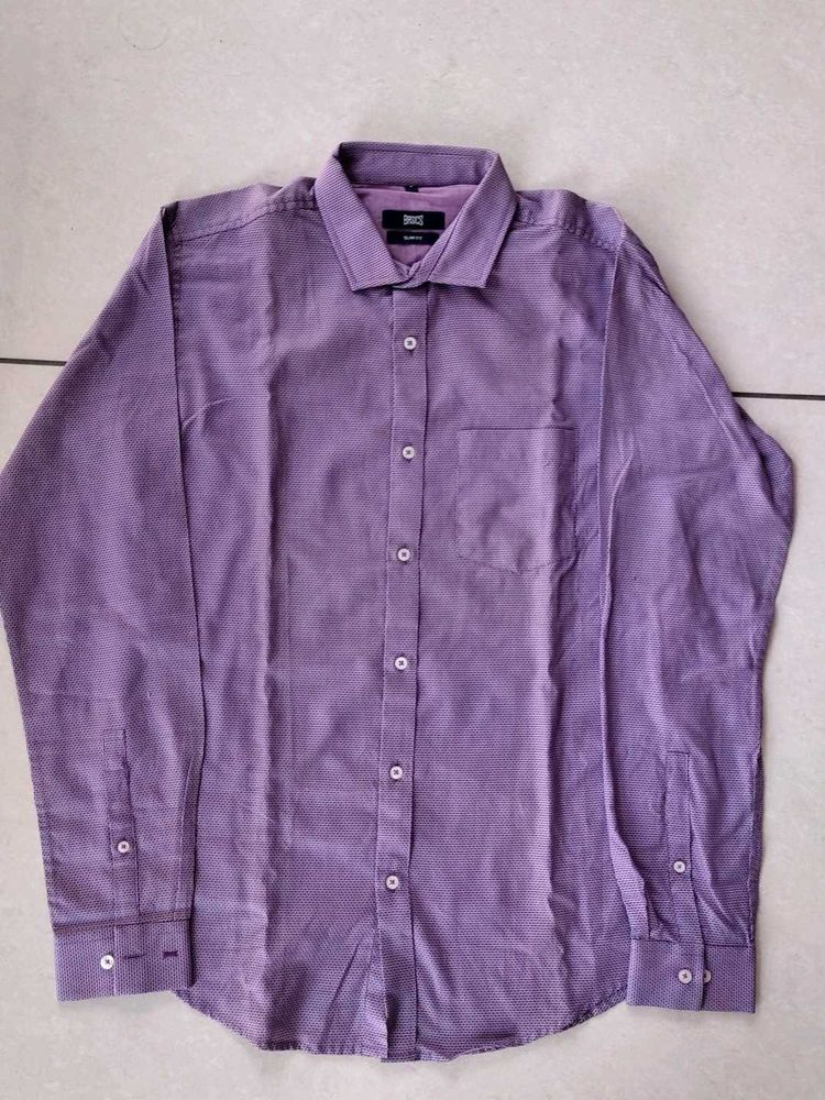 BASICS Purple Button-Down Shirt