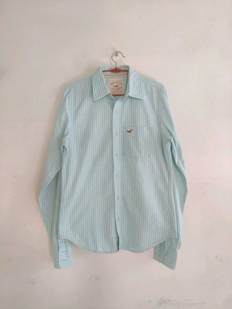 Hollister Striped Button-Up Shirt