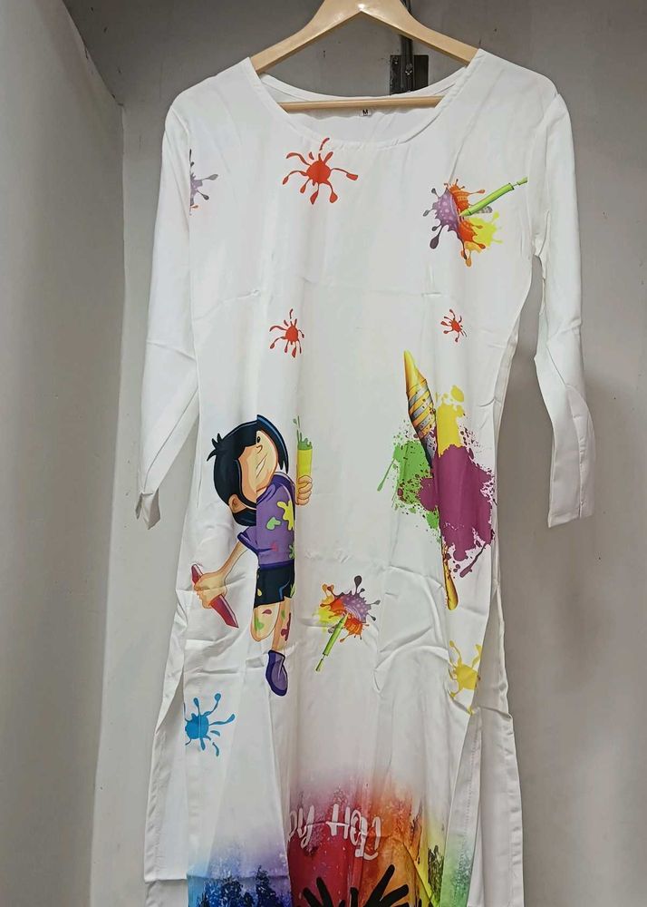 New  Holi Print Kurtafor woman ( size xxl)