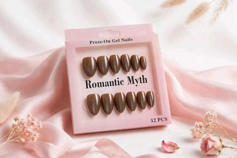 Romantic Myth Chocolate Brown Glossy Press-On Nail