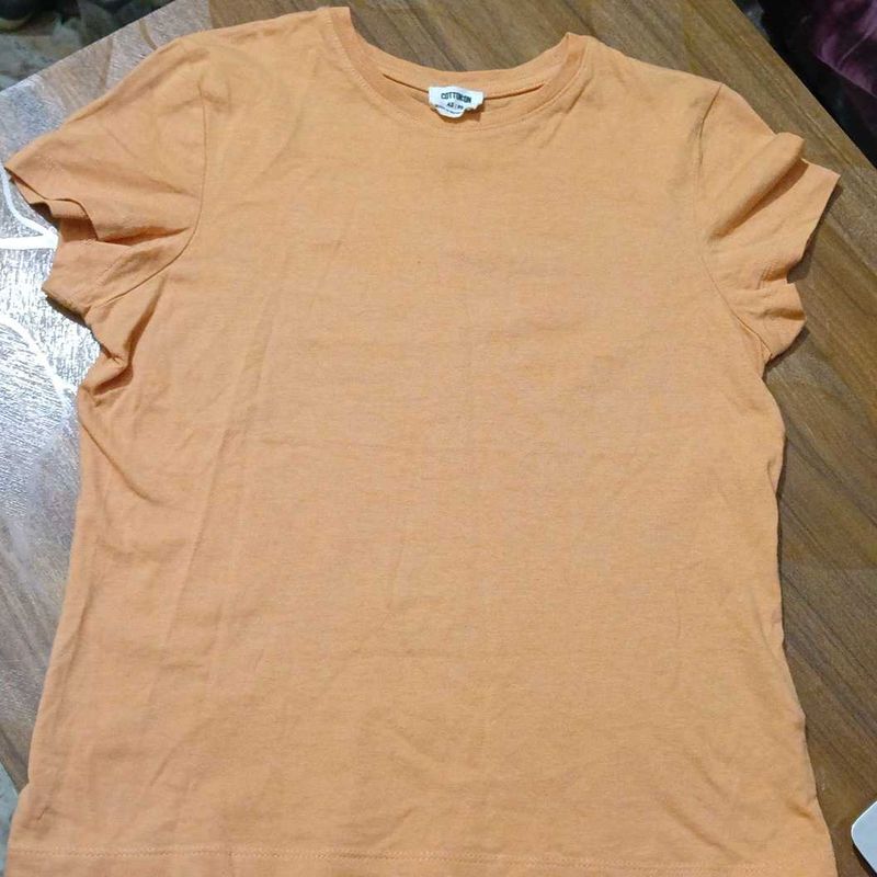 Orange Cotton T-Shirt