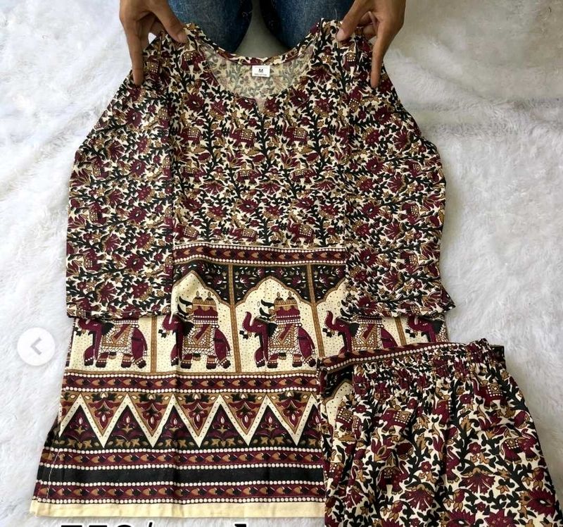 1day sale trendy co ord set (pure cotton)