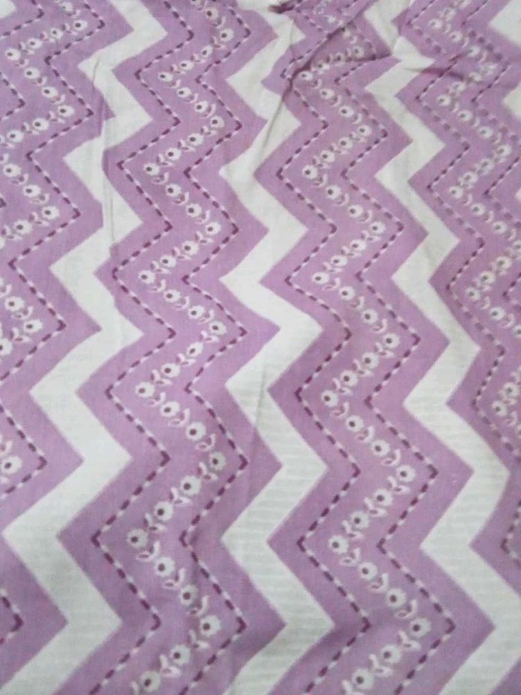 Purple Zig-Zag Print Short Kurti