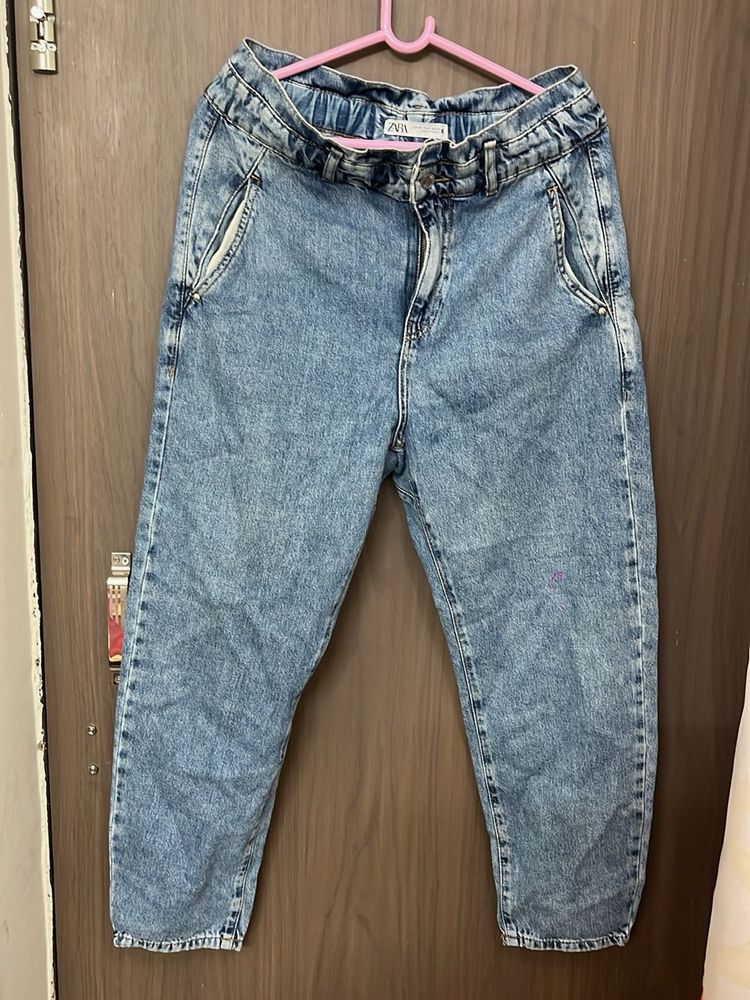 Zara Womens Acid Wash Denim Jeans for 32 &amp;34