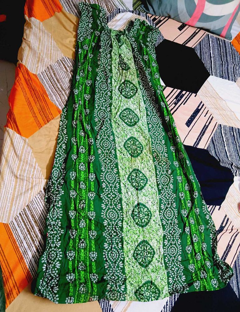 Bohemian Green Maxi Dress