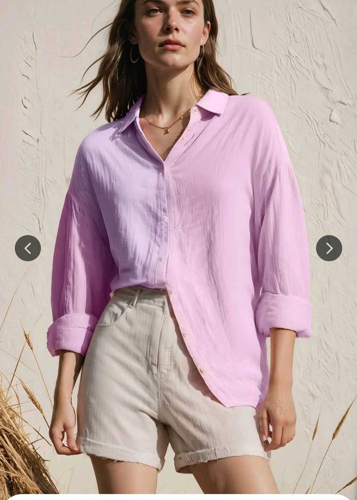 Color Block Relaxed Fit Shirt