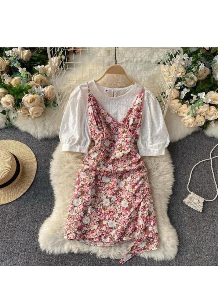Floral Mini Dress with Top