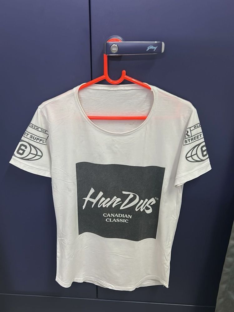White Graphic Print T-Shirt