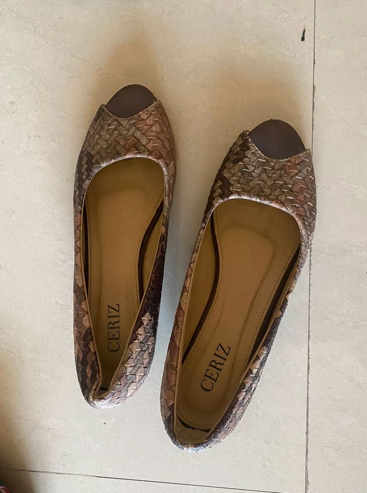 Ceriz Brown Wedge Heels