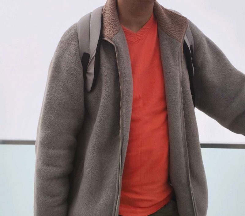 Men's Grey Fleece Jacket