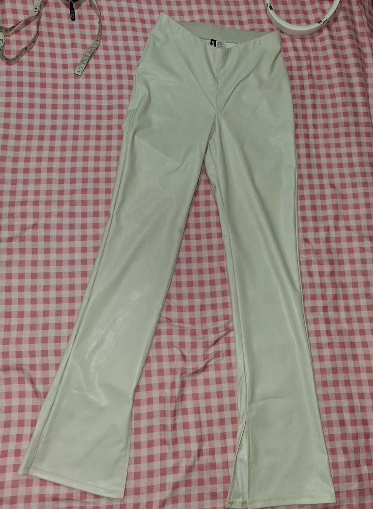 White Flared Leggings