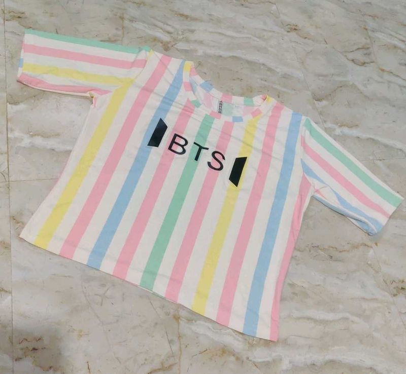 BTS Striped Tee