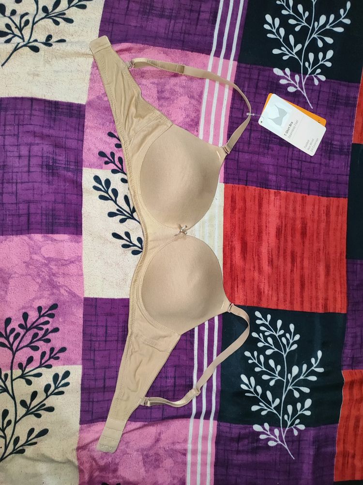 Beige T-Shirt Bra