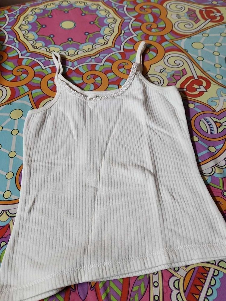 White Ribbed Camisole thermal