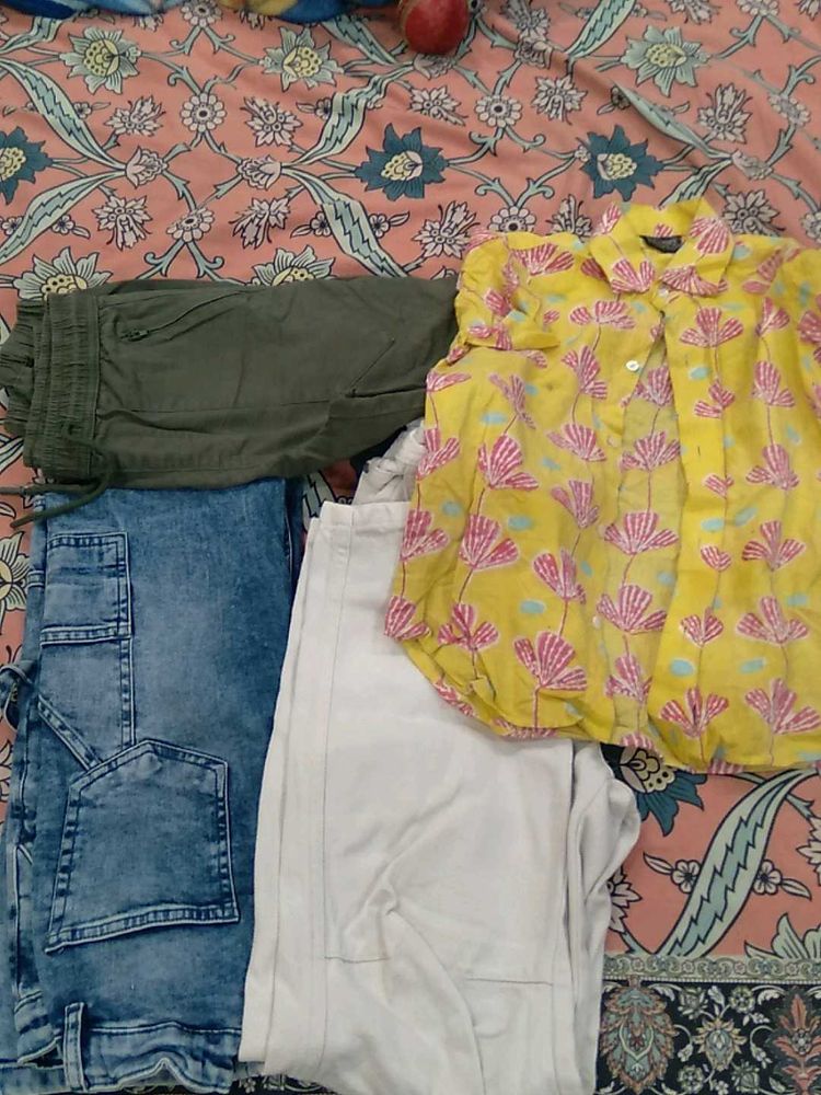 Combo Of 3 Lowers And One Shirt..