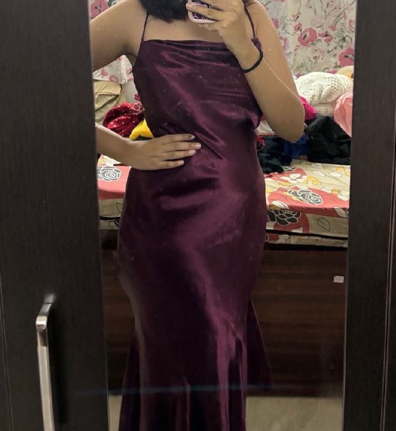Purple Satin Dress