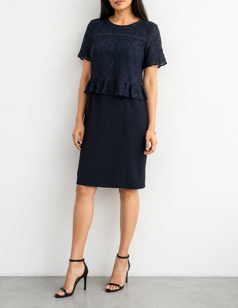 Lace Peplum Dress (Imported)