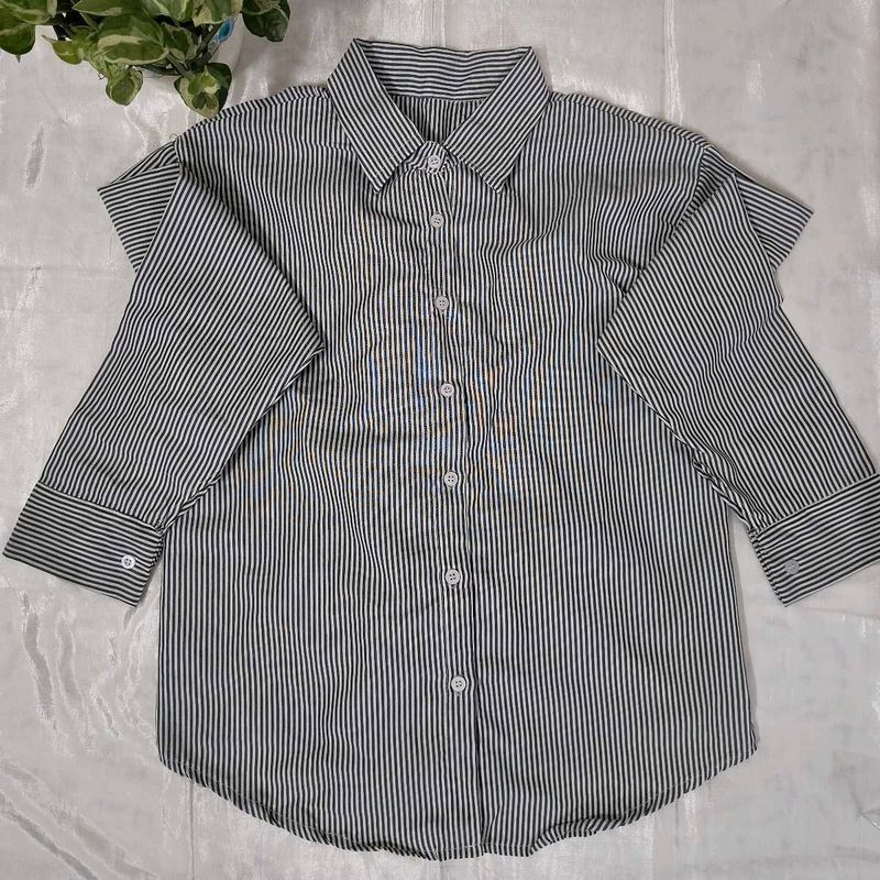 Classic Striped Button-Down Shirt