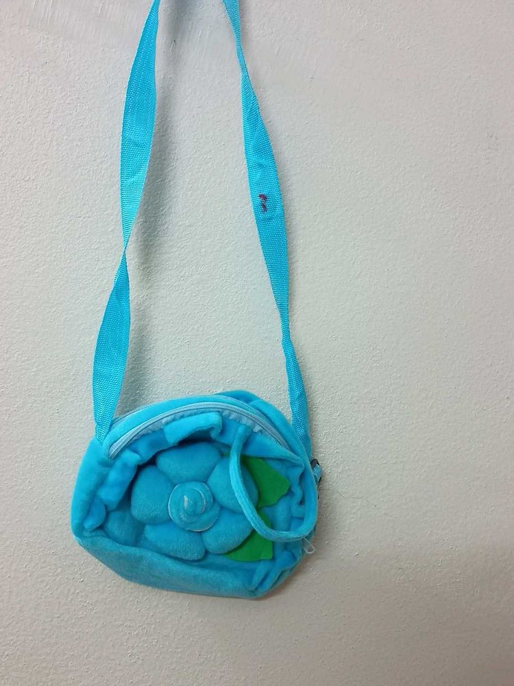 Cute Blue Flower Crossbody Bag