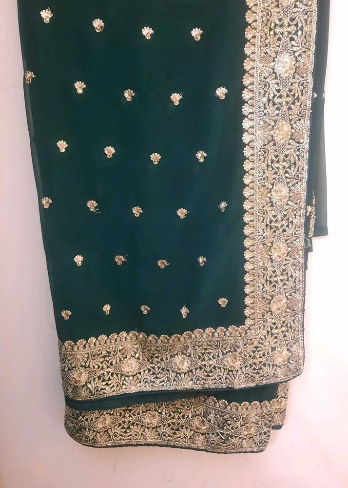 heavy work saree