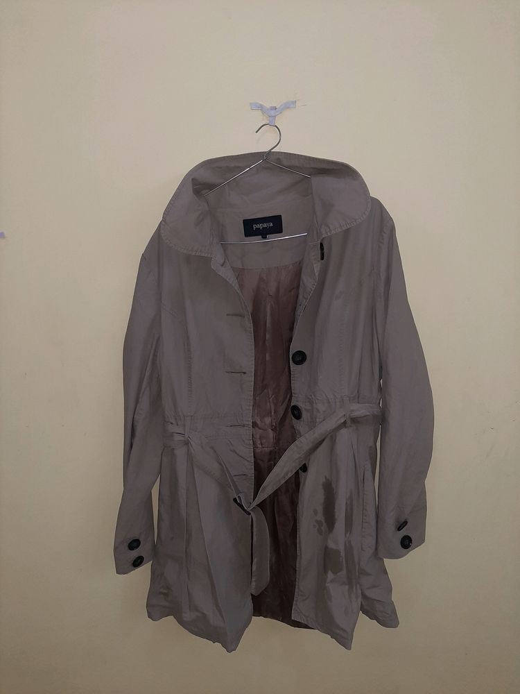 Papaya Beige Trench Coat