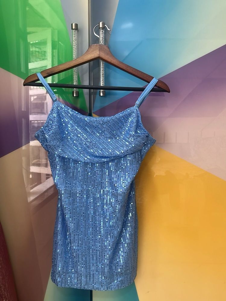 Sparkling Blue Sequin Dress