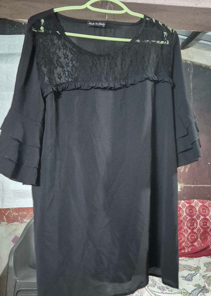 Elegant Black Lace Top