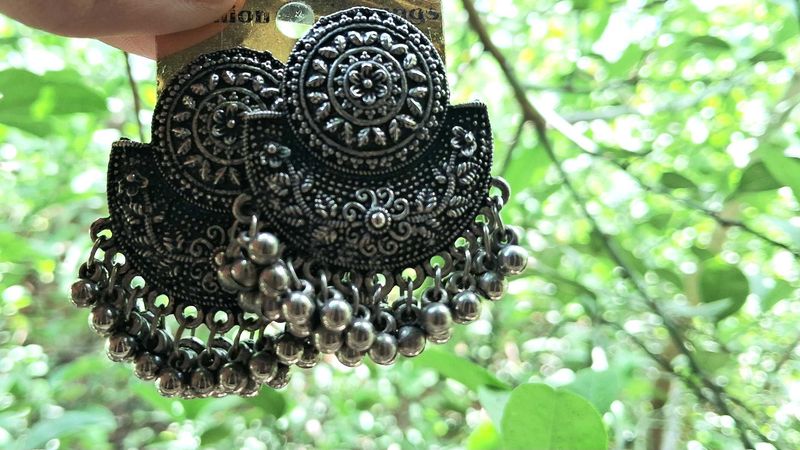 Silver Jhumka Earrings