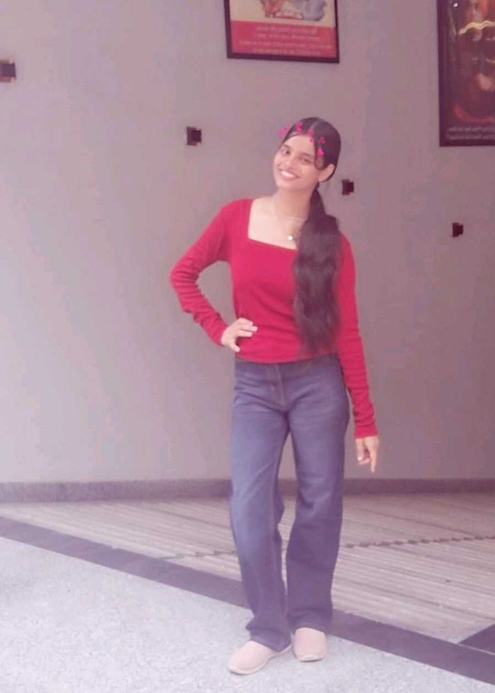 red and pink beautiful top