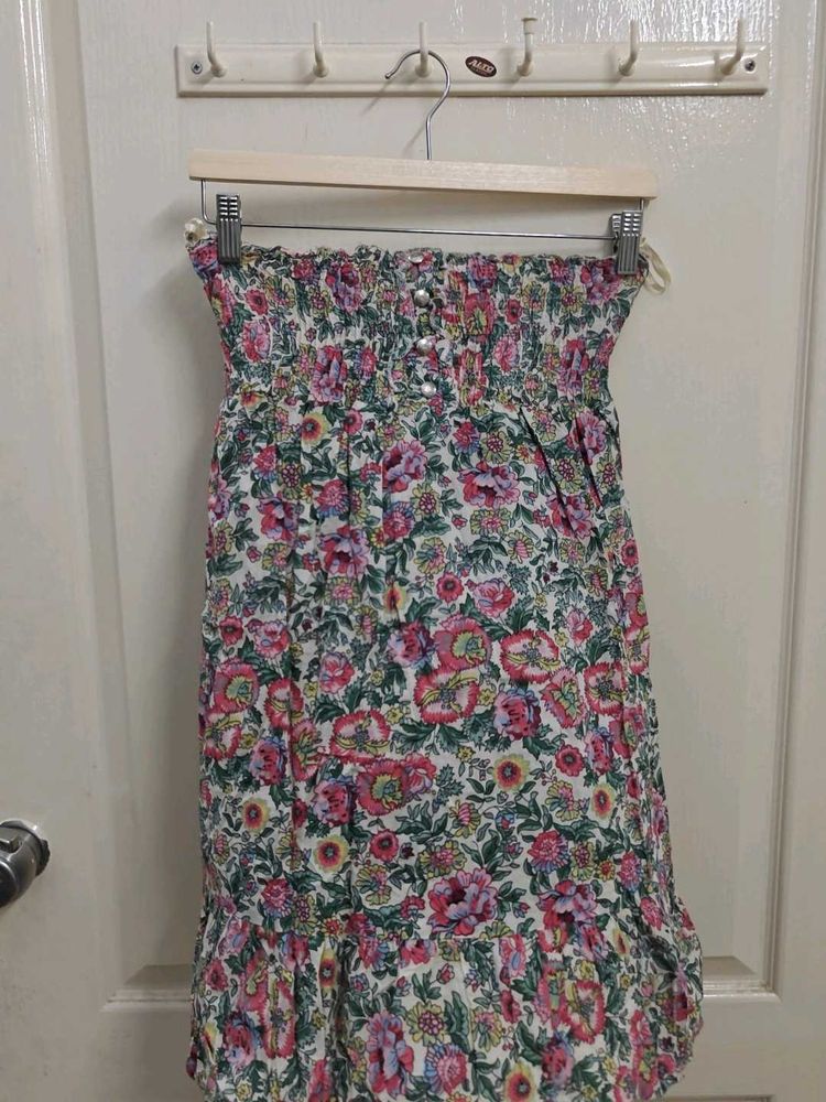Floral Smocked Tube Dress