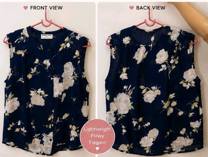 Elegant Floral Chiffon Top ✨