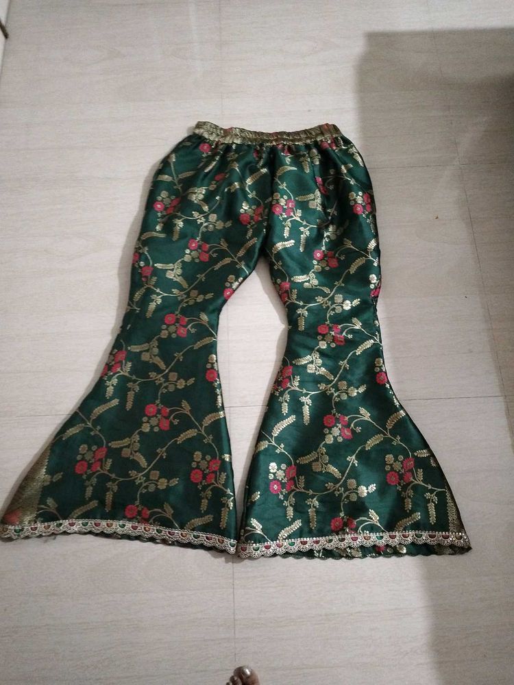 Embroidered Palazzo Pants with short top
