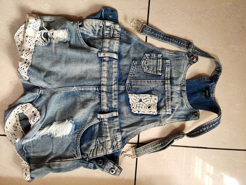 Chiloe Brand Short Denim Jumpsuit