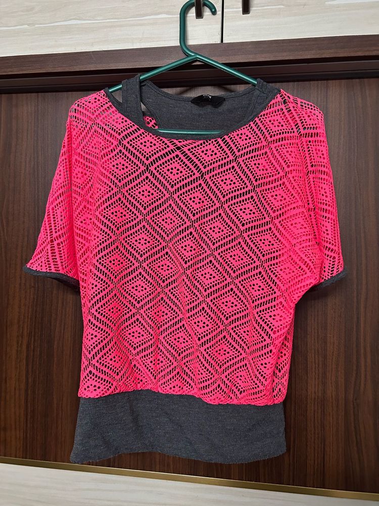 Pink Crochet Top