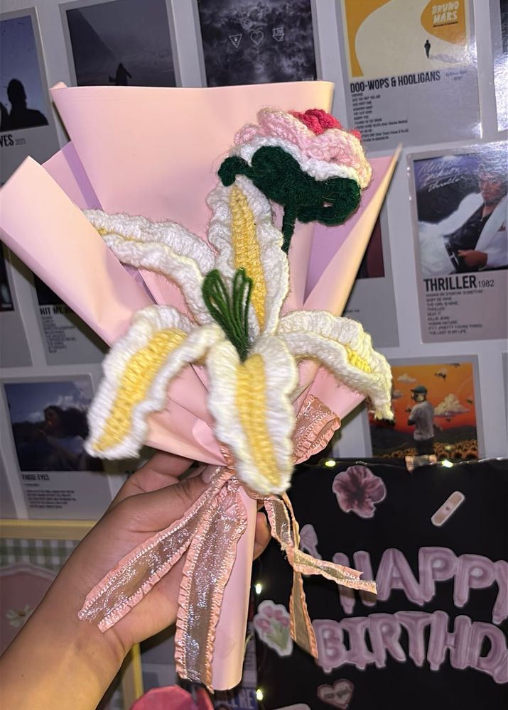 Crocheted Lily Bouquet