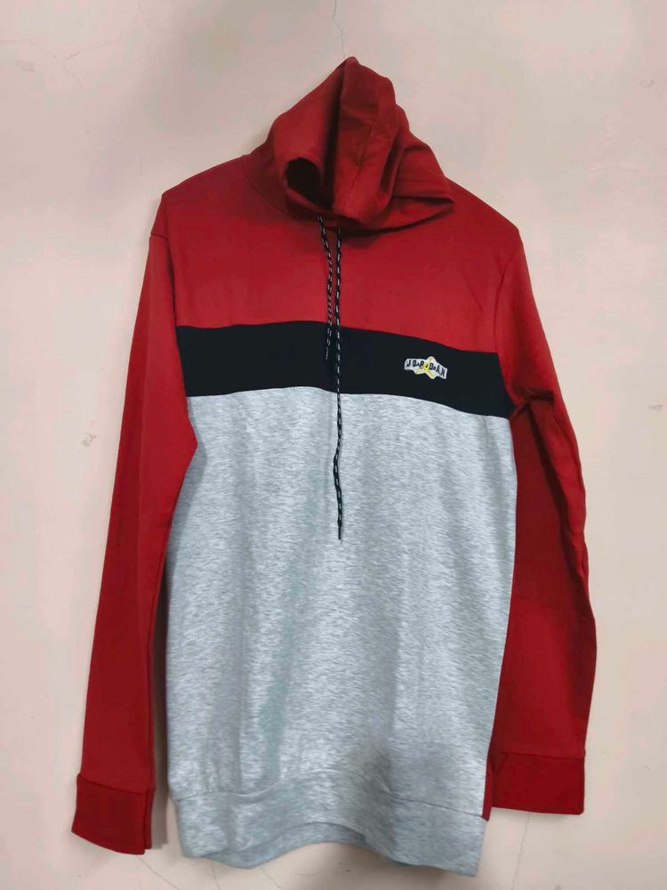Red and grey tone Hoodie