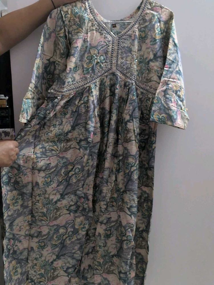 Embellished Kurta Set with Dupatta and Pant