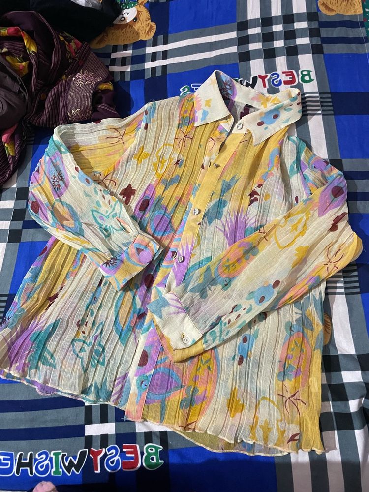 Floral Print Button-Up Shirt
