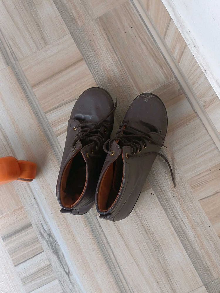 Brown Leather Boots for female