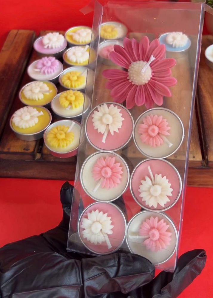 Flower Scented Tealight Candles - PINK co