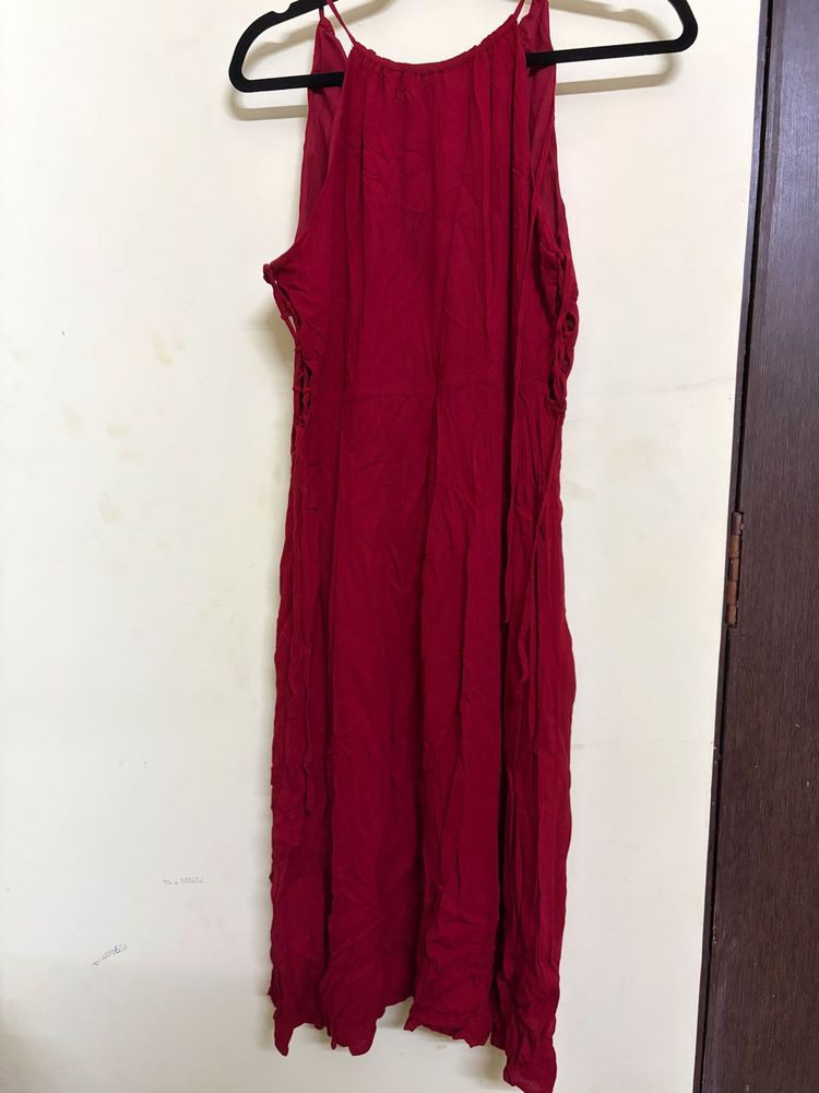 Chic Red Sleeveless Dress
